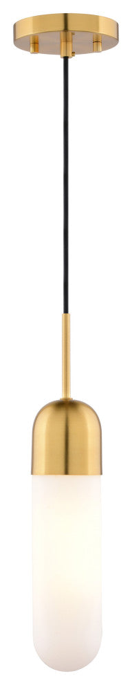 Thalia Contemporary Mini Pendant Ceiling Light White Pill Glass, Antique Gold