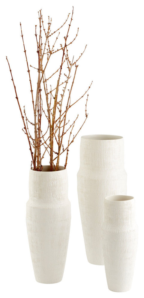 Leela Vase, WhiteMedium