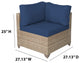 Maui 6-Piece Outdoor Conversation Set, Two Ottomans, Stone