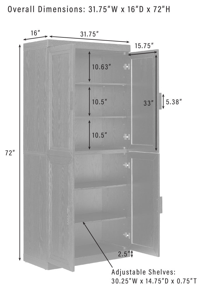 Essen Kitchen Pantry Storage Cabinet