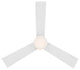 San Francisco 3-Blade Smart Flush Mount Ceiling Fan 52" Matte White, Light Kit