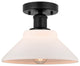 Innovations 616-1F-BK-G131 1 Light 8.375" Semi-Flush Mount, Matte Black
