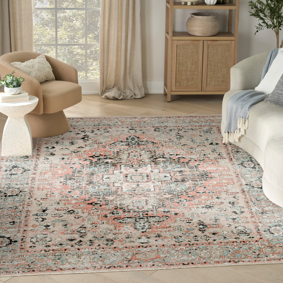 Nourison Washable Decor 9' x 12' Peach Vintage Indoor Rug