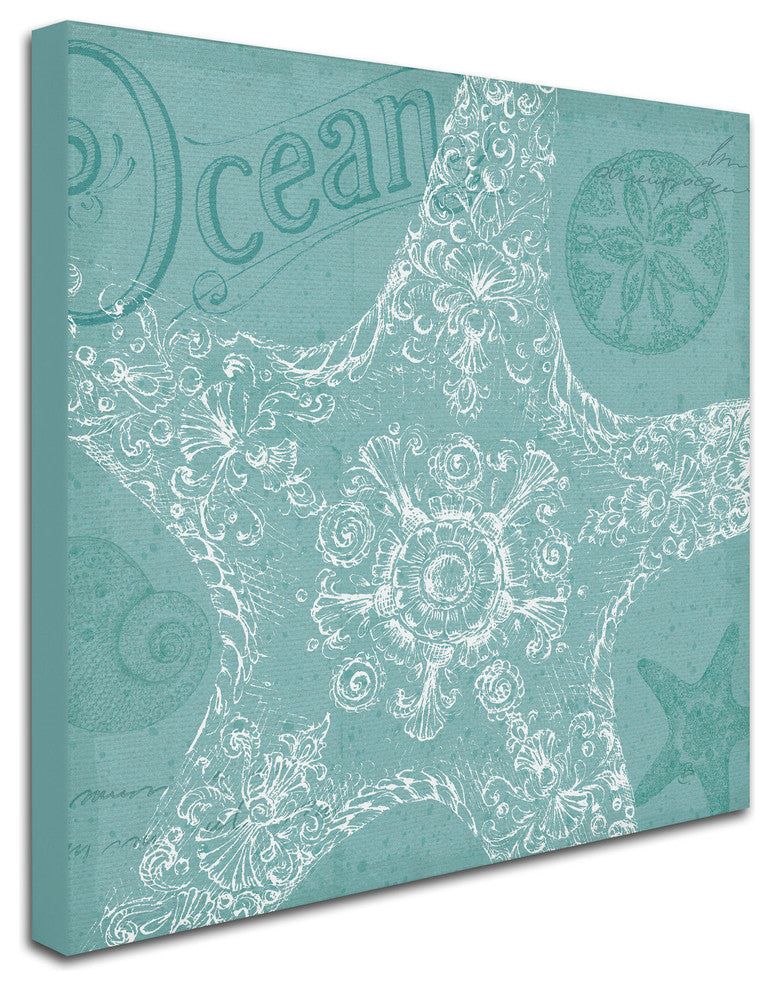 'Aqua Treasure I' Canvas Art by Daphne Brissonnet