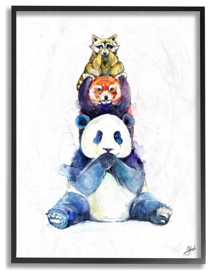 Stupell Industries See Hear Speak No Evil Cute Animal, 24 x 30