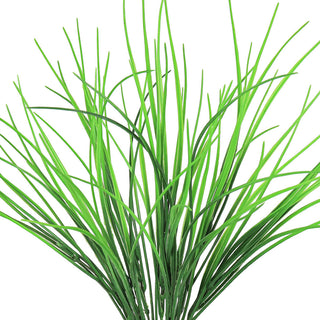 Set of 6 Artificial Grass Leaf Stem Plant Greenery Foliage Bush 16"