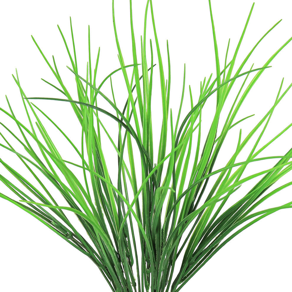 Set of 6 Artificial Grass Leaf Stem Plant Greenery Foliage Bush 16"
