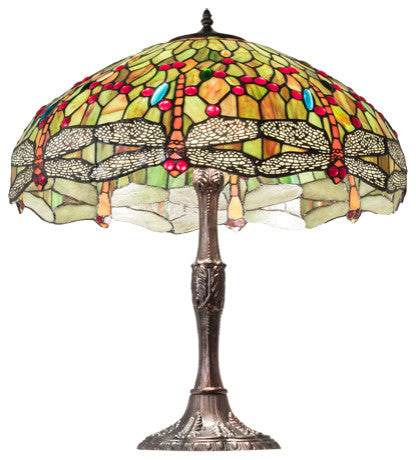 Meyda Lighting 232805 26" High Tiffany Hanginghead Dragonfly Table Lamp