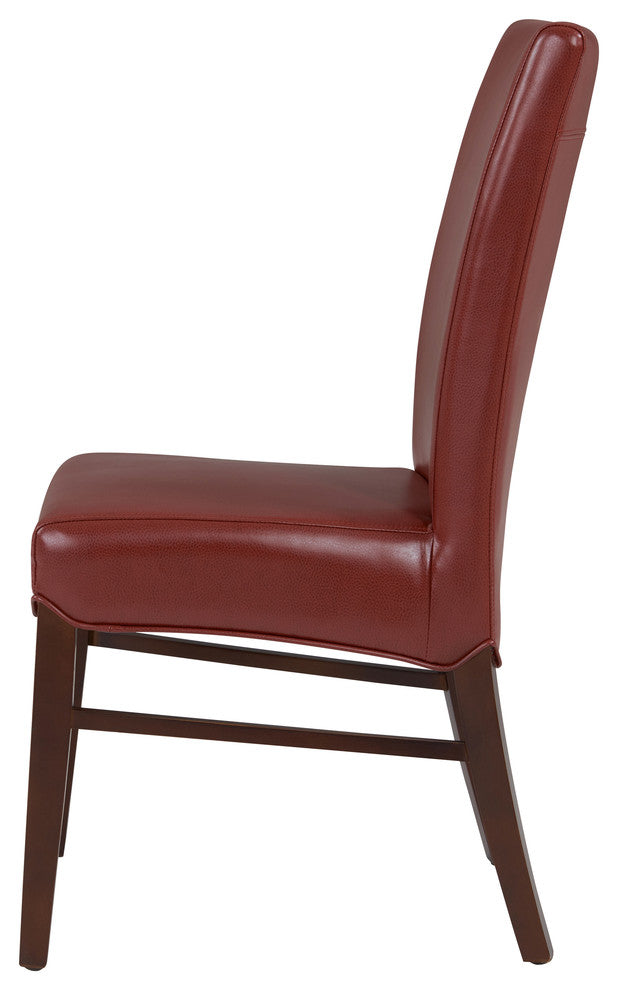 Milton Fabric Dining Side Chair, Pomegranate