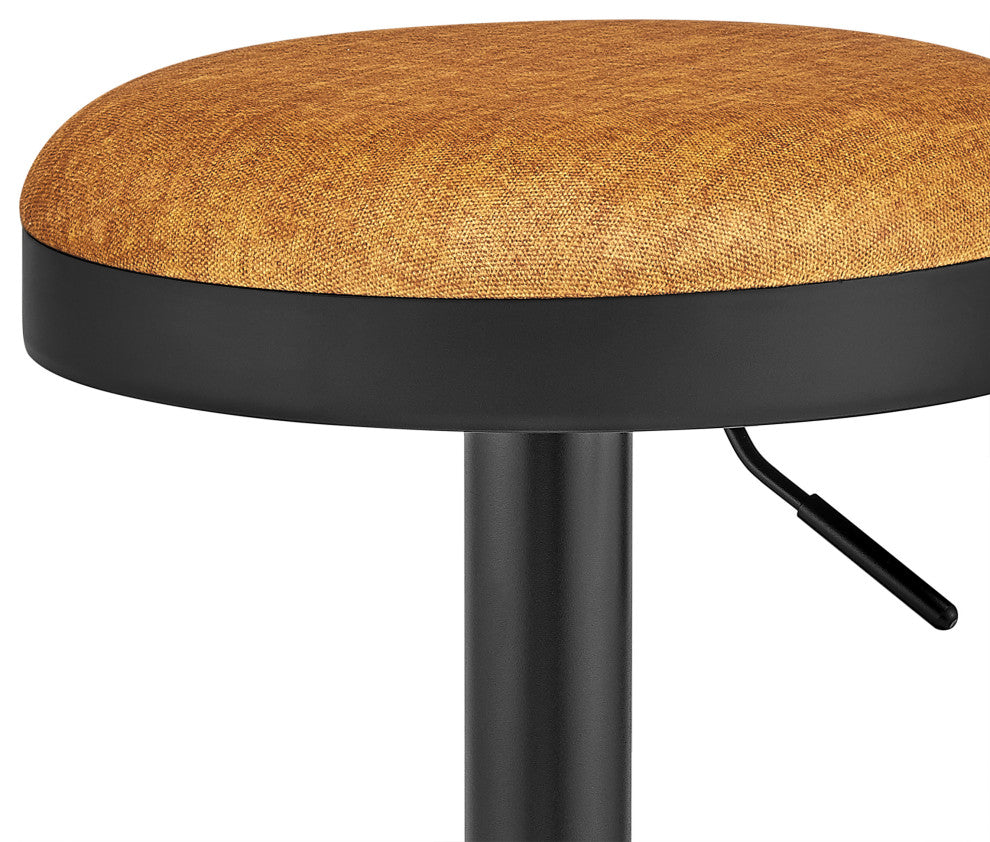 Juno Velvet Gaslift  Bar Stool, Padburry Amber