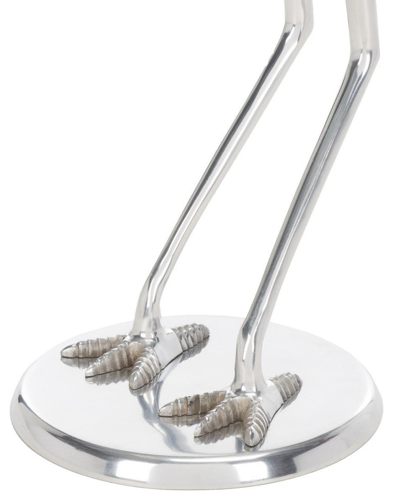 Safavieh Tori Crane Base Accent Table, Silver/Glass