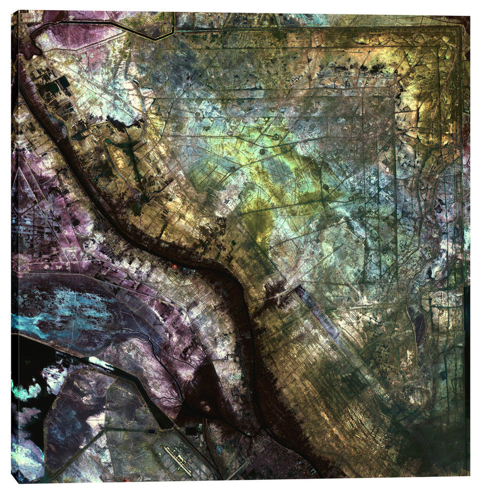 Epic Graffiti "Earth As Art: Iraqi Emplacement" Giclee Canvas Wall Art, 37"x37"