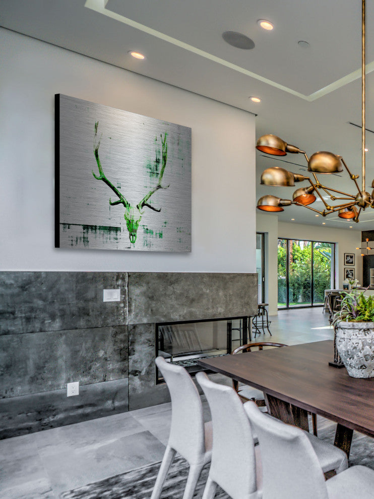 "Cranium" Print on Brushed Aluminum, 24"x24"