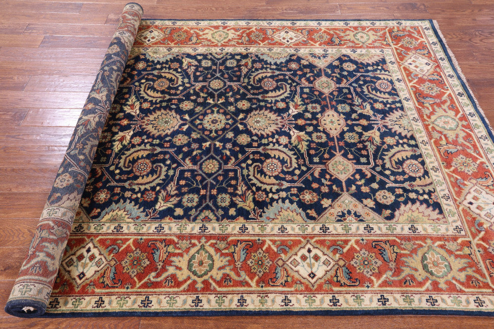 6' 1" X 8' 10" Heriz Serapi Handmade Wool Rug - Q16009