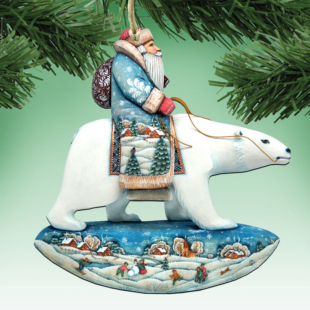 Santa Polar Bear Wall Hanging