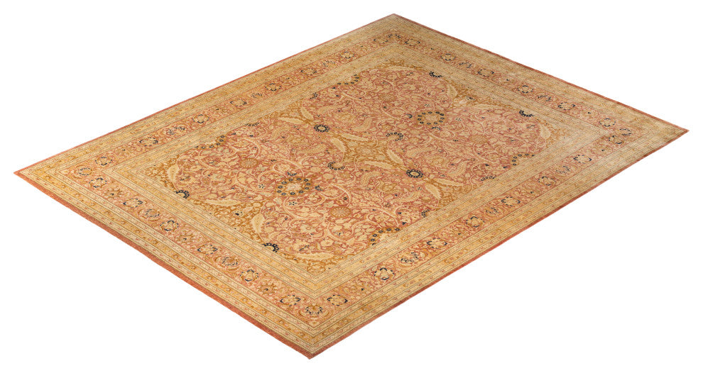 Kutkai One-of-a-Kind Hand-Knotted Area Rug Orange, 9'3"x12'1"