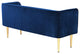 Audrey Velvet Upholstered Bench, Navy