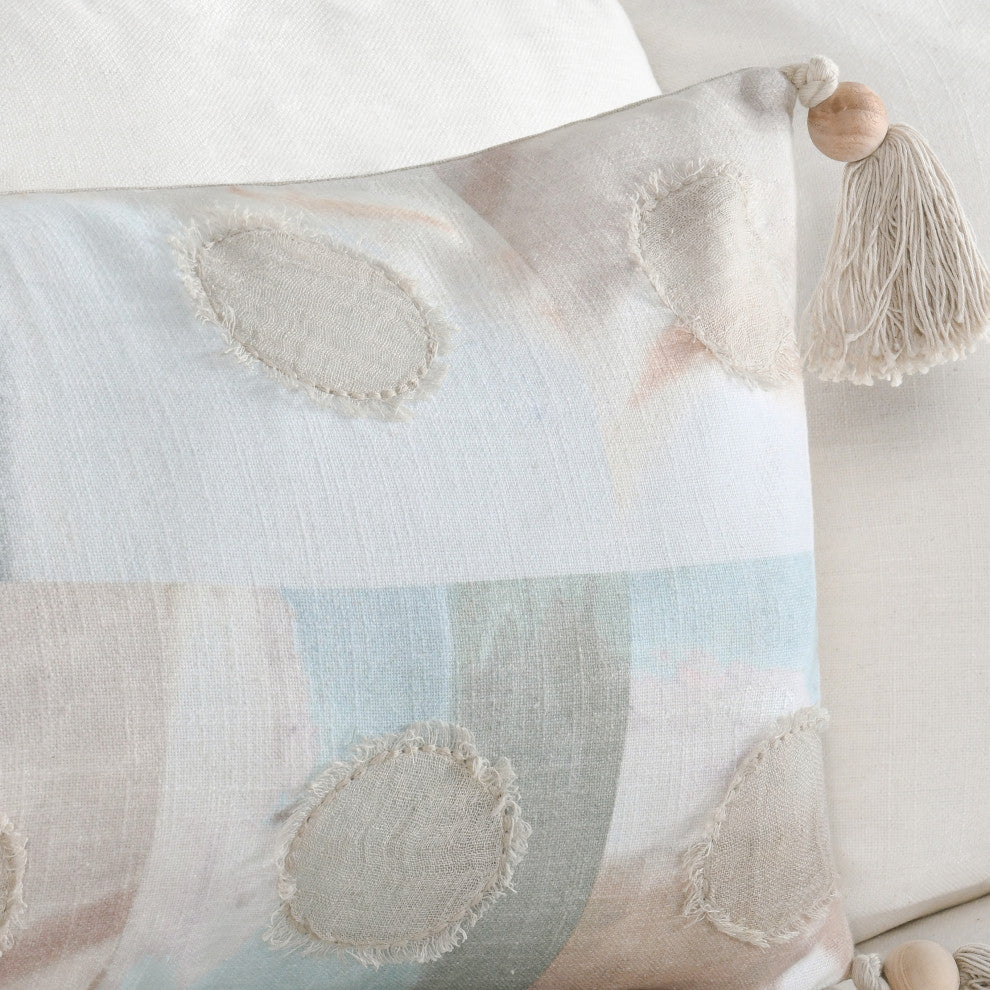 Yama 14"x26" Cotton Blend Multicolor Throw Pillow