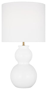 Buckley 1-Light Indoor Table Lamp, Gloss White