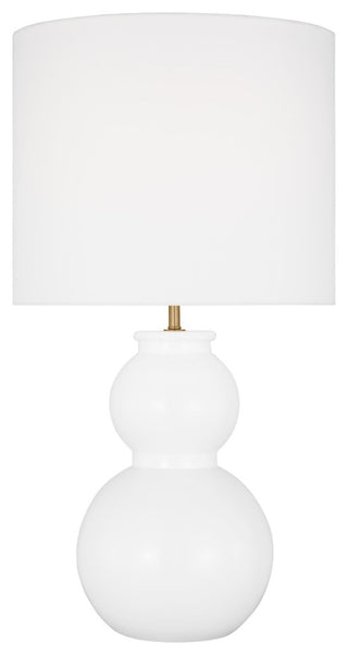 Buckley 1-Light Indoor Table Lamp, Gloss White