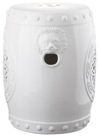 Safavieh Flower Drum Garden Stool, White