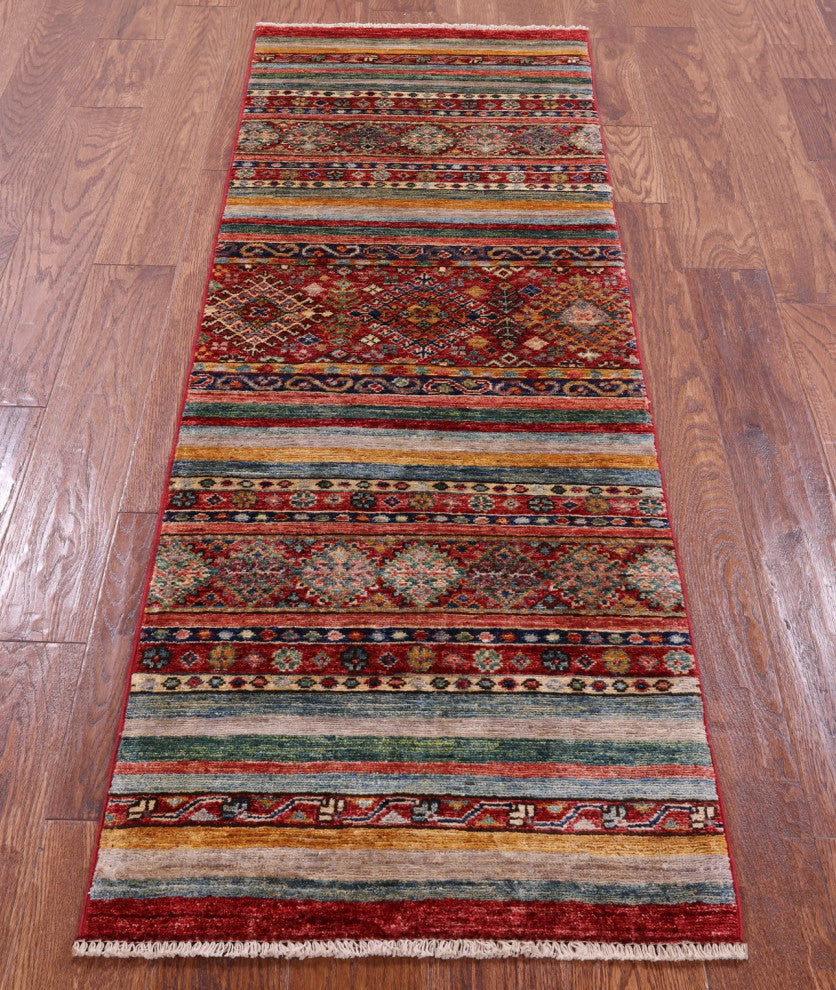 2' 0" X 5' 10" Runner Super Kazak Khorjin Handmade Rug Q11009