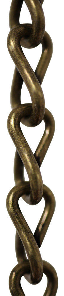 Steel Double Jack Basket Chain, 3', Antique Brass, U13