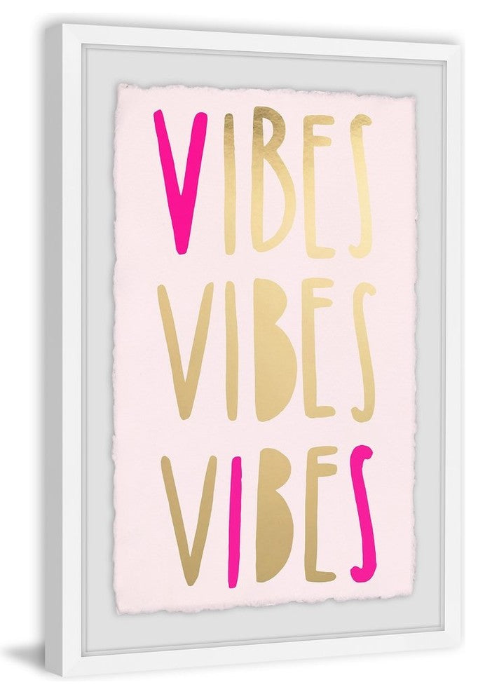 "Triple Vibe" Framed Painting Print, 16"x24"
