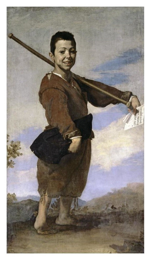 "Club-Footed Boy" Digital Paper Print by Jusepe de Ribera, 19"x32"