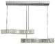 Induno Olona | Modern Crystal S-shaped LED Chandelier for Living Room, Silver, Cool Light