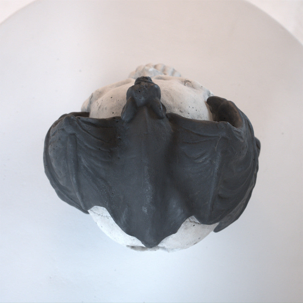 Gewnee Fire Pit Demon Skull Gas Log for Ventless & Vent Free