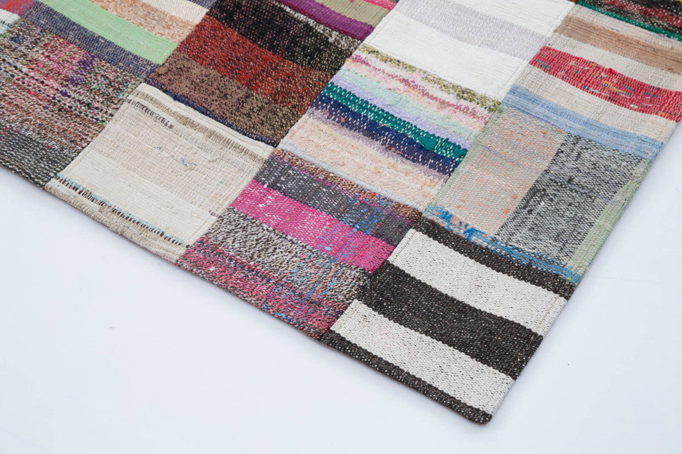 Rug N Carpet - Handmade Anatolian 7' 11'' x 9' 10'' Unique Patchwork Kilim Rug