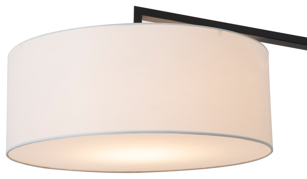Stretch Arc Floor Lamp - 87", Matte Black, Step Switch, Rectangular Marble Base