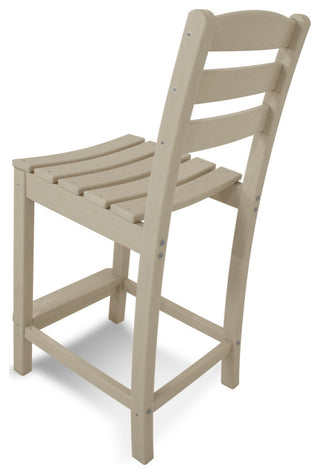 Polywood La Casa Cafe Counter Side Chair, Sand