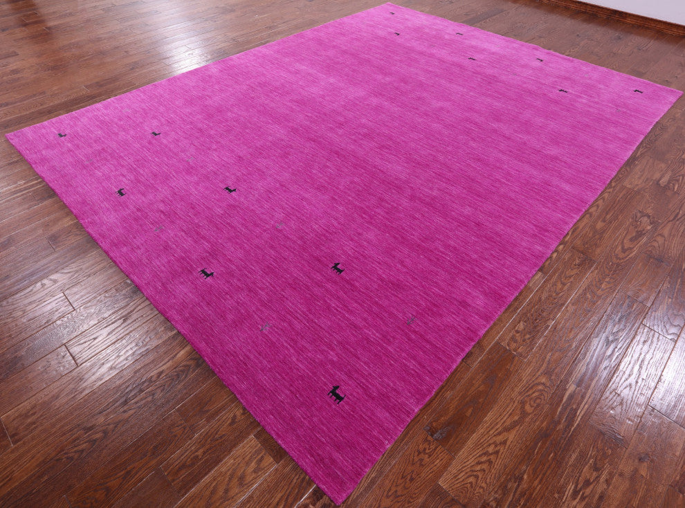 9' 0" X 12' 0" Persian Gabbeh Handmade Wool Rug - Q15058