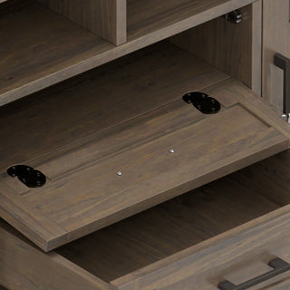 Ela Solid Wood 72" TV Media Stand, Smoky Brown
