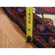 Red Vintage Bohemian Persian Hamadan Pure Wool Hand Knotted Rug 3'5" x 5'
