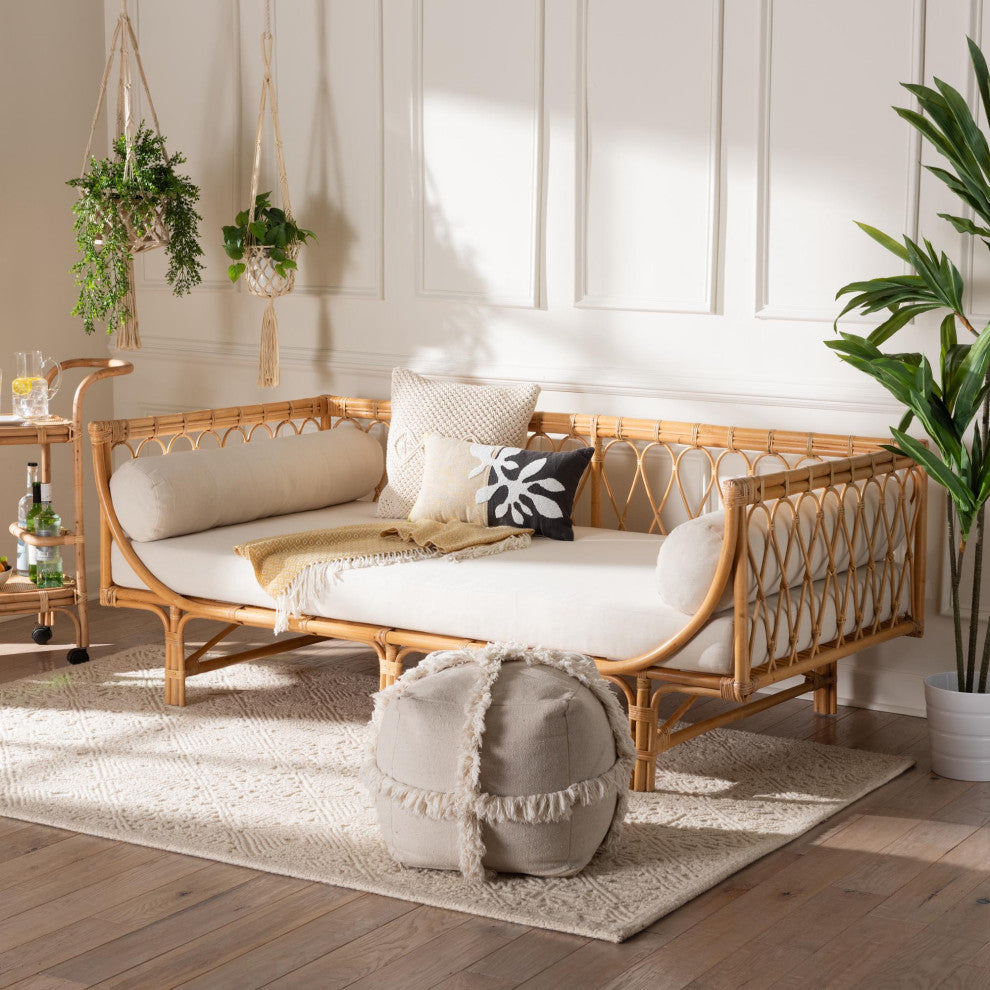 Braden Natural Brown Rattan Twin Daybed