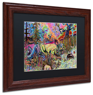 Josh Byer 'Water' Art, Wood Frame, Black Mat, 14x11