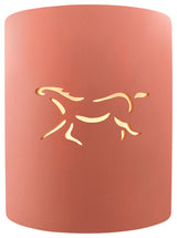 Sun Dagger Cylinder Wall Sconce, Open Top/Bottom, Gloss Blush, Standard