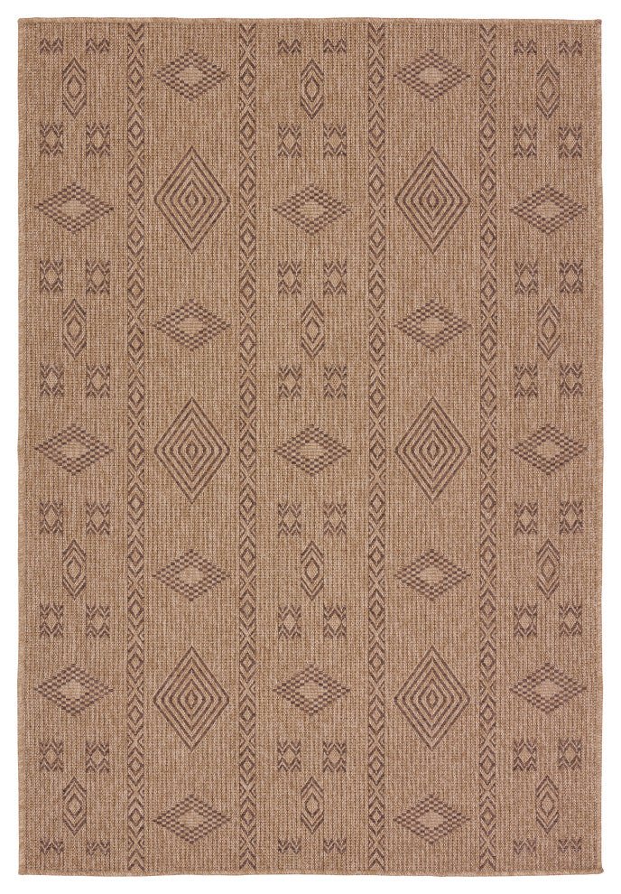 Vibe Sahel Indoor/Outdoor Tribal Brown Area Rug 4'X6'