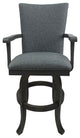 Swivel Wood 26" or 30" Bar Stool 700 Melina Base, Aqua Marine - Pd, 26"