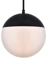 Elegant Lighting LDPG6032 Eclipse 10"W Plug-In Mini Pendant - Black