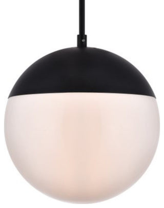 Elegant Lighting LDPG6032 Eclipse 10"W Plug-In Mini Pendant - Black