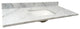 Carrara White Marble Top With Mounted Rectangular Ceramic Basin, 49"