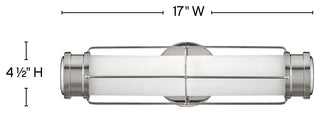 Hinkley Saylor Medium Led Sconce, Polished Nickel