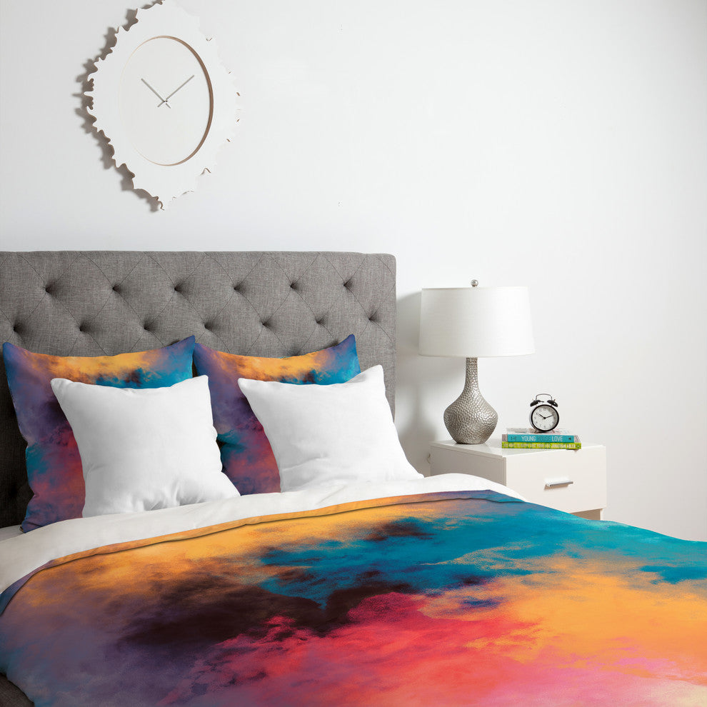 Deny Designs Caleb Troy Golden Virus Duvet Cover - Lightweight