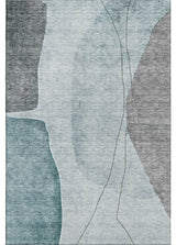 Premium Machine Washable Mayfield AMF696 Teal 5' x 7'6" Rug