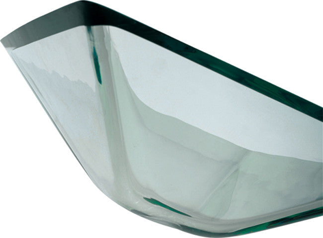 Square Clear Glass Vessel 19mm thick Bathroom Sink