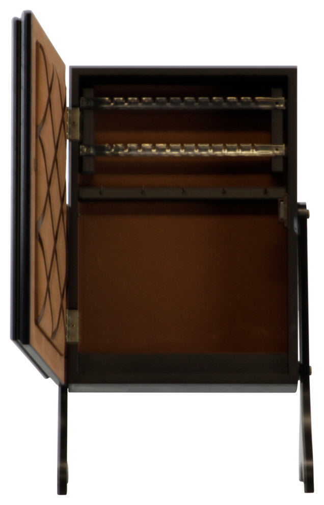 Charlotte Tabletop Jewelry Armoire, Black